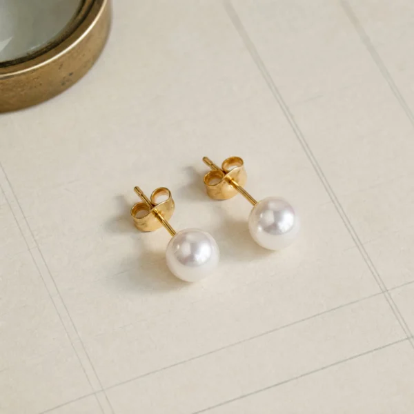 Petite Simulated Pearl Studs