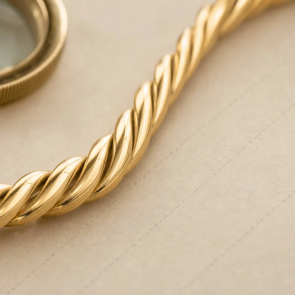 Rope Twist Bangle, view 2
