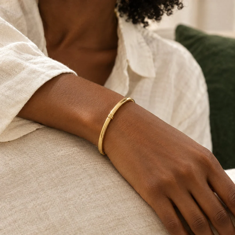 Hinged Oval Bangle, view 2