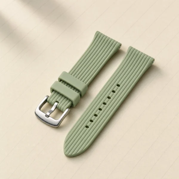 Ribbed Silicone Strap — Sage