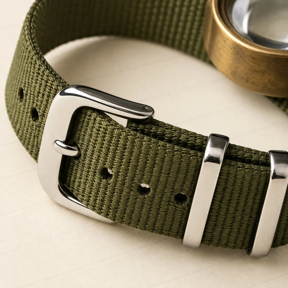 Single-Pass Nylon Strap — Olive, view 2