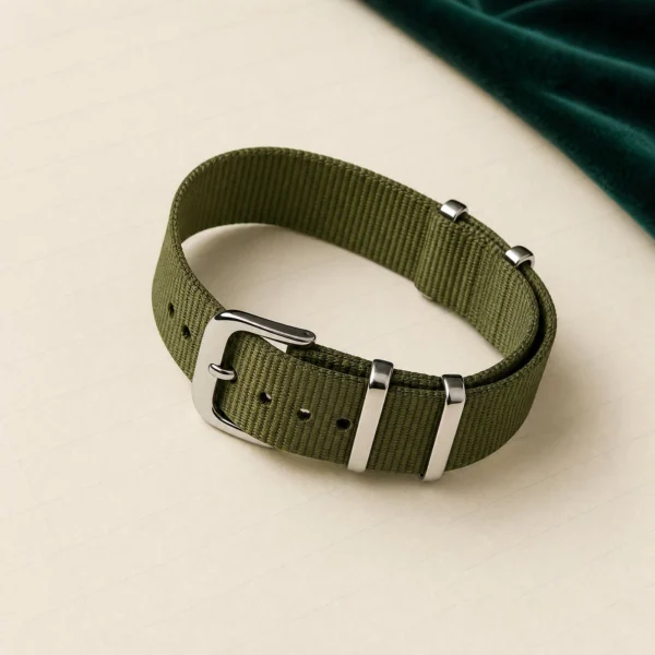 Single-Pass Nylon Strap — Olive