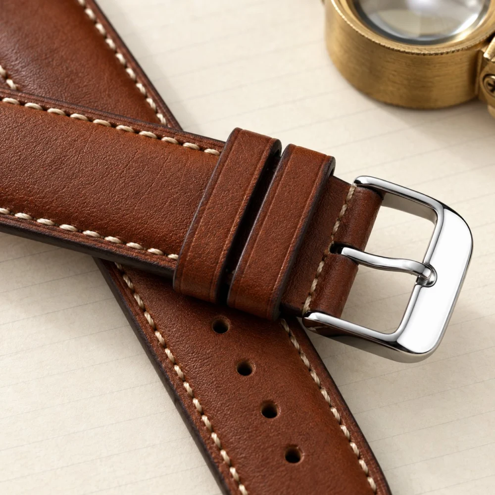 Armband in Lederoptik — Cognac, Ansicht 3