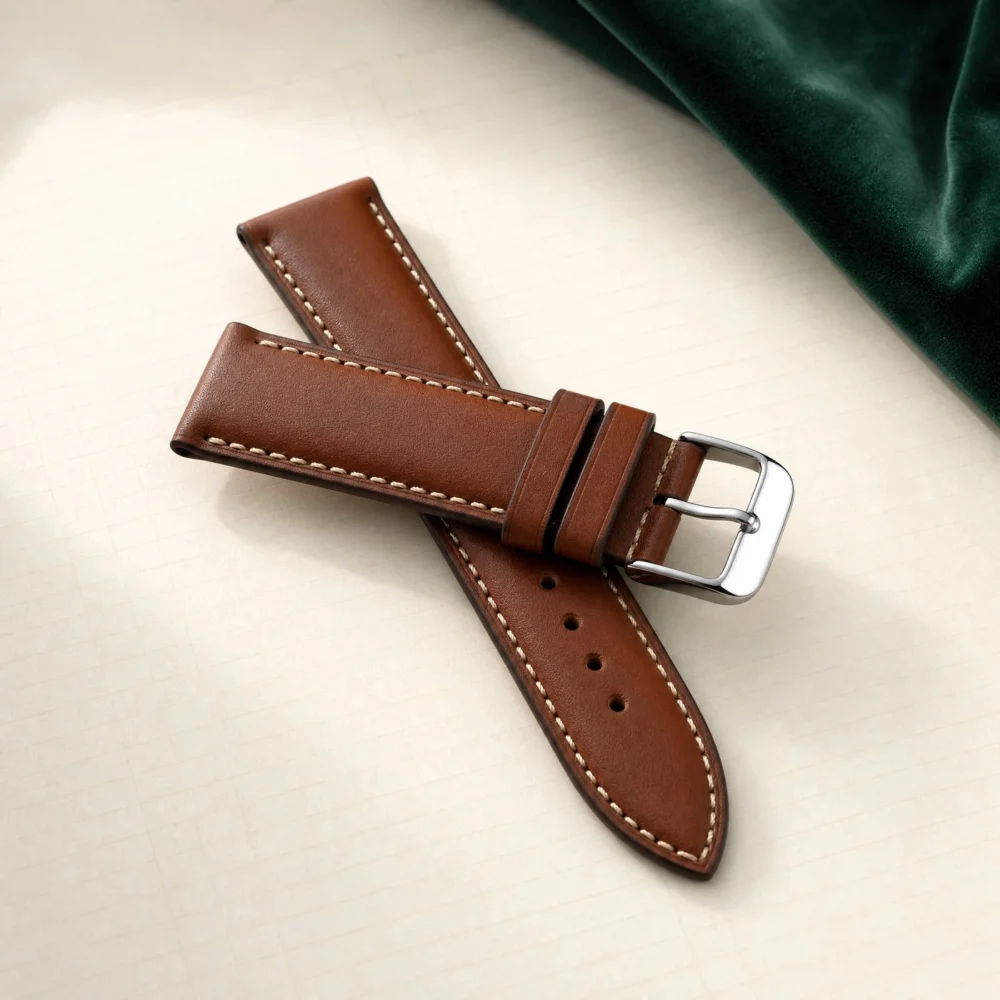 Armband in Lederoptik — Cognac