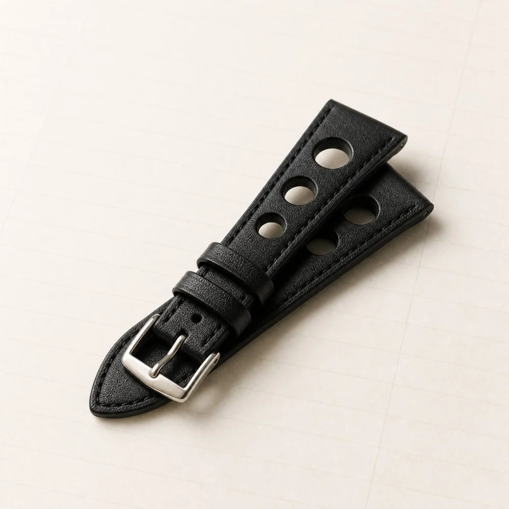 Perforated Rally Strap — Black